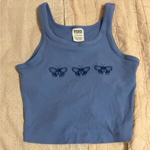 Pink Butterfly Stamp Tank Top